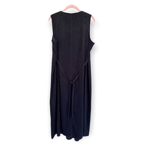 Orvis Sz 14P Button Down Front Tie Back Sleeveless Maxi Dress - Picture 2 of 7